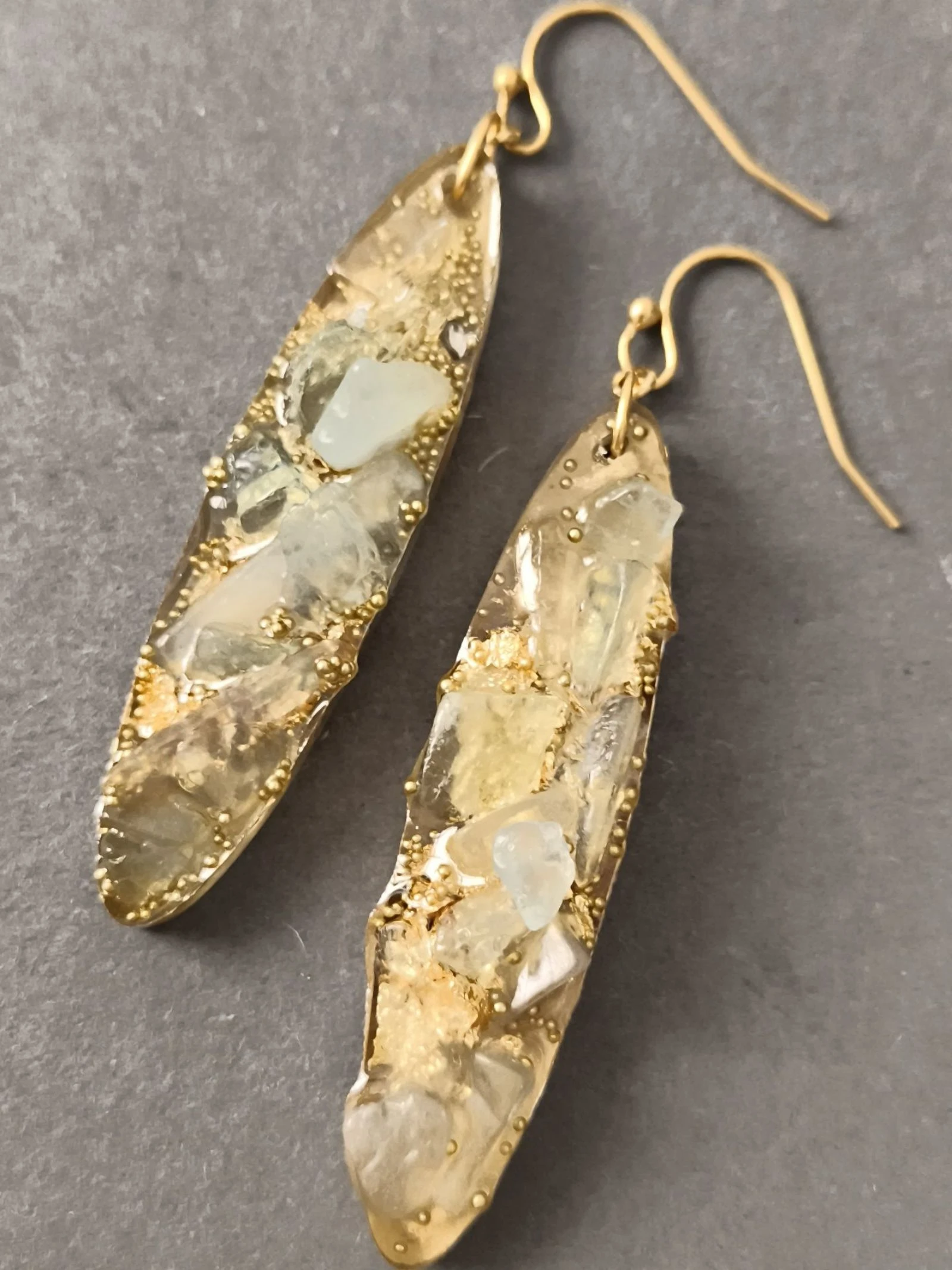 Boucles d'oreilles aigue marine 